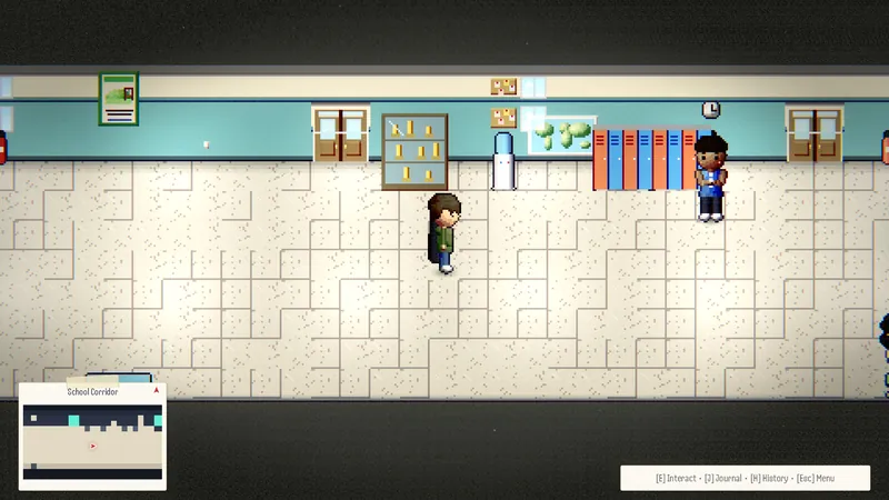 Screenshot from Universe: School Corridor